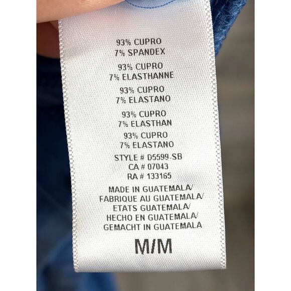 Eri & Ali Anthropologie Womens M Blue Briella High V Neck Sleeveless Midi Dress - Picture 5 of 7